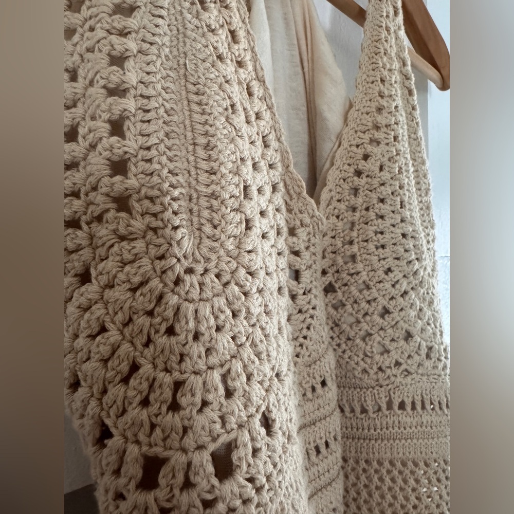 Moda International Vintage Crochet Halter Maxi Dress - XL - Picture 7 of 17